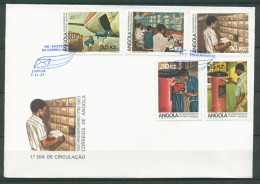 Angola 1983 185 Jahre Angolanische Post Flugzeug Briefkasten 686/90 FDC (X60970) - Angola