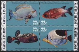 Marshall-Inseln 1985 Fische Kofferfisch Doktorfisch 50/53 ZD Postfrisch - Marshall Islands