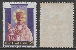 Vaticano Vatican 1954 Santificazione Di PIO X L25 Sa N.183 Nuovo Integro MNH ** - Unused Stamps