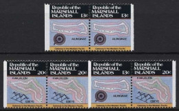 Marshall-Inseln 1984 Inselkarten 9/10 D ZD Postfrisch - Marshallinseln