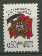 Georgien 1993 Flagge Staatswappen 66 Postfrisch - Géorgie