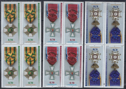 Luxembourg - Luxemburg - Timbres - 2017      Bloc - Feuillet  3 Bloc à 4 X 2Fr.  Ordres De Mérite - Blocchi & Foglietti