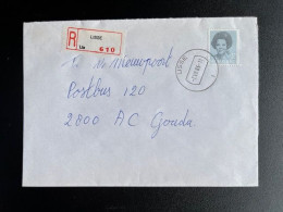 NETHERLANDS 1986 REGISTERED LETTER LISSE TO GOUDA 07-08-1986 NEDERLAND AANGETEKEND - Lettres & Documents