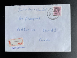 NETHERLANDS 1986 REGISTERED LETTER LOBITH TO GOUDA 11-03-1986 NEDERLAND AANGETEKEND - Brieven En Documenten