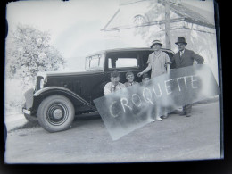 Annees 30 Photographie Plaque Verre NEGATIF Automobile Voiture Car Auto 9 X 12 Cm - Glass Slides