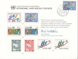 UNO NEW YORK  Erinnerungskarte EK 18, G-FDC, ECOSOC 1980 - Covers & Documents