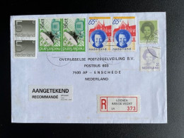 NETHERLANDS 1996 REGISTERED LETTER LOENEN AAN DE VECHT TO ENSCHEDE 22-08-1996 NEDERLAND AANGETEKEND - Lettres & Documents