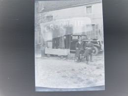 Annees 30 Photographie Plaque Verre NEGATIF Automobile Voiture Car Auto 9 X 12 Cm - Glass Slides