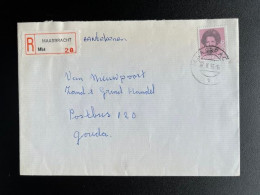 NETHERLANDS 1986 REGISTERED LETTER MAASBRACHT TO GOUDA 27-02-1986 NEDERLAND AANGETEKEND - Covers & Documents