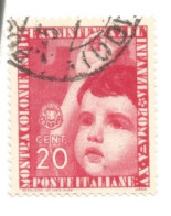 (REGNO D'ITALIA) 1937, MOSTRA DELE COLONIE ESTIVE E ASSISTENZA ALL'INFANZIA - 2 Francobolli Usati - Luftpost