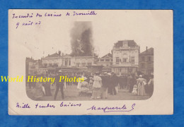 CPA Photo - TROUVILLE Sur MER - Incendie Du Casino - 9 Aout 1903 - Foule Homme Femme Robe Deauville Normandie - Catastrophes