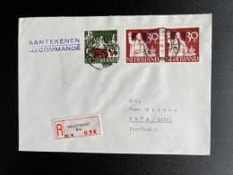 NETHERLANDS 1964 REGISTERED LETTER MAASTRICHT WIJK TO PRUM 31-03-1964 NEDERLAND AANGETEKEND - Storia Postale
