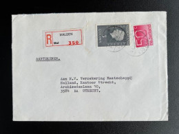 NETHERLANDS 1981 REGISTERED LETTER MALDEN TO UTRECHT 28-04-1981 NEDERLAND AANGETEKEND - Cartas & Documentos