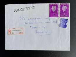 NETHERLANDS 1978 REGISTERED LETTER MIJNSHEERENLAND TO AMSTERDAM 27-01-1978 NEDERLAND AANGETEKEND - Lettres & Documents