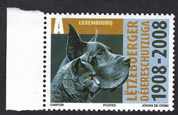 Luxembourg, Lussemburgo 2008; Cat And Dog , Gatto E Cane , Chat Et Chien: Protection Of Animals. - Chats Domestiques