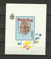 POLAND 1991 - POPE , MNH - Blocchi E Foglietti