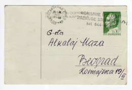 1970. YUGOSLAVIA,SERBIA,BELGRADE LOCO, 0.30 DIN. TITO STATIONERY CARD,USED - Entiers Postaux