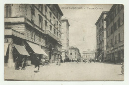 CIVITAVECCHIA - PIAZZA CAVOUR 1918   - VIAGGIATA FP - Civitavecchia