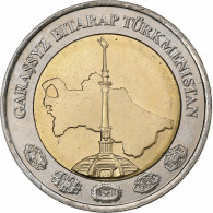 Turkmanistan, 2 Manat, 2010, Bimétallique, SPL+, KM:104 - Turkménistan