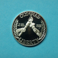 USA 1988 S 1 Dollar Olympiade 1988 Im Etui, Umkarton + Zertifikat PP (EM002 - Other & Unclassified