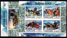 Sierra Leone 8640-8643 Und Block 1257 Postfrisch Kleinbogen / Hunde #KC518 - Sierra Leona (1961-...)