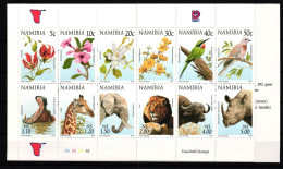 Namibia 876-893 Postfrisch Markenheft / Wildtiere Und Blumen #KC579 - Namibia (1990- ...)