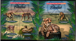 Uganda 2990-2993 Und Block 411 Postfrisch Kleinbogen / Wildtiere #KC595 - Uganda (1962-...)