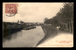 08 - ATTIGNY - LE CANAL - CHEMIN DU HALAGE - PENCIHE - VOIR ETAT - Attigny