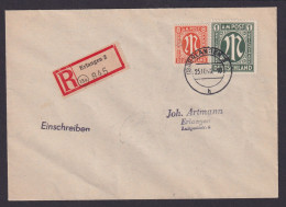 Bizone AM-Post Brief MIF 35 + 21 Erlangen 25.10.1945 Kat.-Wert 450,00 € - Brieven En Documenten