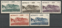 MONACO ANNEE 1939 LOT DE 5 TP N°195 à 199 NEUFS* MH TRACES DE CHARNIERE TRES PROPRES TB COTE 15,00 € - Neufs