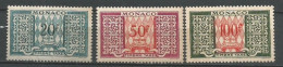 MONACO ANNEE 1946/1957 LOT DE 3 TP TAXE N°38 à 39 NEUFS** MNH COTE 77,80 € - Segnatasse