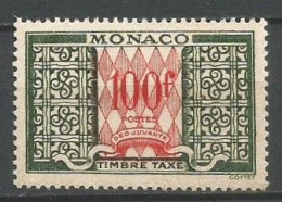 MONACO ANNEE 1946/1957  TP TAXE N°39 NEUF** MNH COTE 16,00 € - Taxe