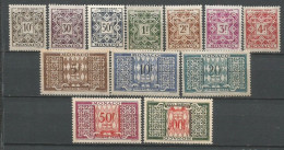 MONACO ANNEE 1946/1957 LOT DE 12 TP TAXE N°39 à 39 NEUFS** MNH COTE 81,00 € - Postage Due