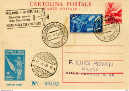 C.P. Democratica L. 10 Privata Giornata Aerea Della Madonnina - Stamped Stationery