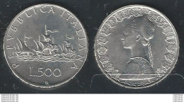 1958 Italia Lire 500 Caravelle Argento FDC - Autres & Non Classés