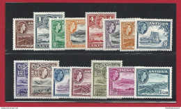 1953-62 ANTIGUA - Stanley Gibbons N. 120a/134 - Ordinaria 15 Valori - MNH** - Otros & Sin Clasificación