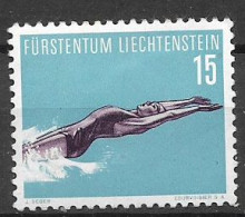 LIECHTENSTEIN  1958  SOGGETTI SPORTIVI  UNIF. 327  MLH VF - Oblitérés