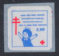 RED CROSS / Girl / Tuberculosis TBC - 1980's Yugoslavia - Self Adhesive Charity Stamp / Label Vignette - MNH - Croix-Rouge