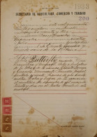 O) 1933 CUBA, APOSTILLED, REVENUE - PROPERTY REGISTRATION, SECRETARY OF AGRICULTURE, TRADE AND LABOR, WITH TONE,  FINE C - Otros & Sin Clasificación