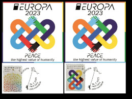 Slovenia 2023 - Europa 2023 Peace Carte Maximum Set - 2023