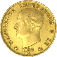 Premier-Empire-Royaume D'Italie-40 Lire Napoléon Ier 1810 Milan - Napoleoniche