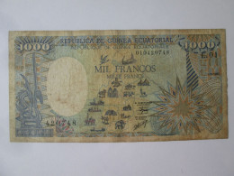 Rare! Equatorial Guinea 1000 Francs 1985 Banknote,see Pictures - Guinea Equatoriale