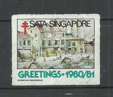 SINGAPORE 1980/81 Christmas Noel Weihnachten Vignette (*) - Christmas