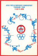 CPSM Jeux Pré Olympique Handisport-Touraine 1980-Timbre     L2828 - Giochi Olimpici