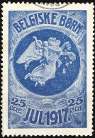 DANEMARK / DENMARK - Christmas 1917 - 25 øre "BELGISKE BØRN" (Belgian Children) Charity Stamp - Fine Used - Noël