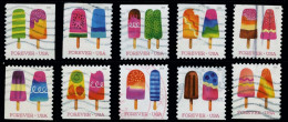 Etats-Unis / United States (Scott No.5285-94 - Frozen Treats) (o) Set Of 10 - Used Stamps