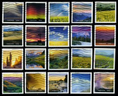 Etats-Unis / United States (Scott No.5298a*t - O Beautiful) ) (o) Set Of 20 - Used Stamps