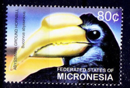 Micronesia 2003 MNH, Abyssinian Ground Hornbill, Birds - Climbing Birds