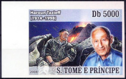 Sao Tome 2008 MNH Imperf, Haroun Tazieff, Naturalist, Volcano, Natural Disaster - Vulkanen