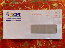 Enveloppe + Logo Cagou + Obliteration Tampons Rouges - NOUVELLE-CALEDONIE - Lettres & Documents